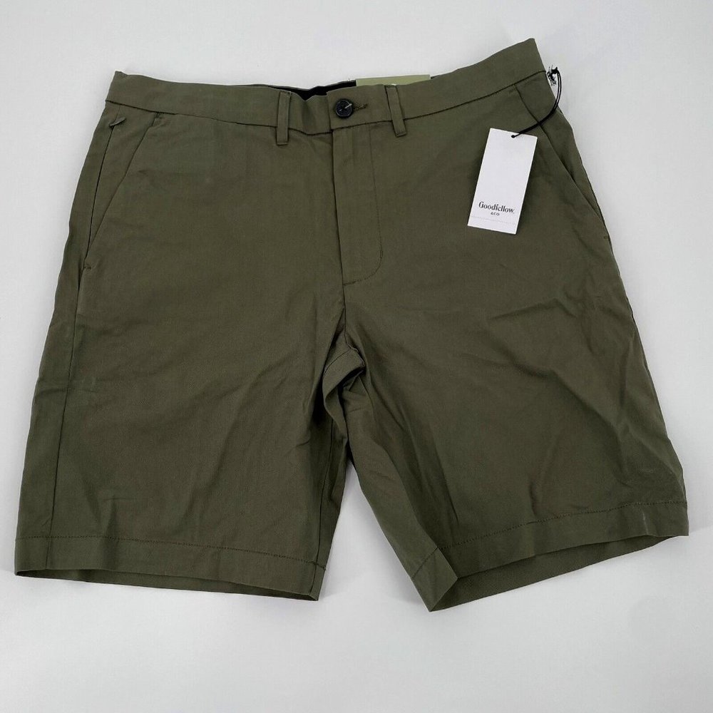 Men's Goodfellow & Co  9" Inseam Tech Shorts - Olive - Multiple Sizes